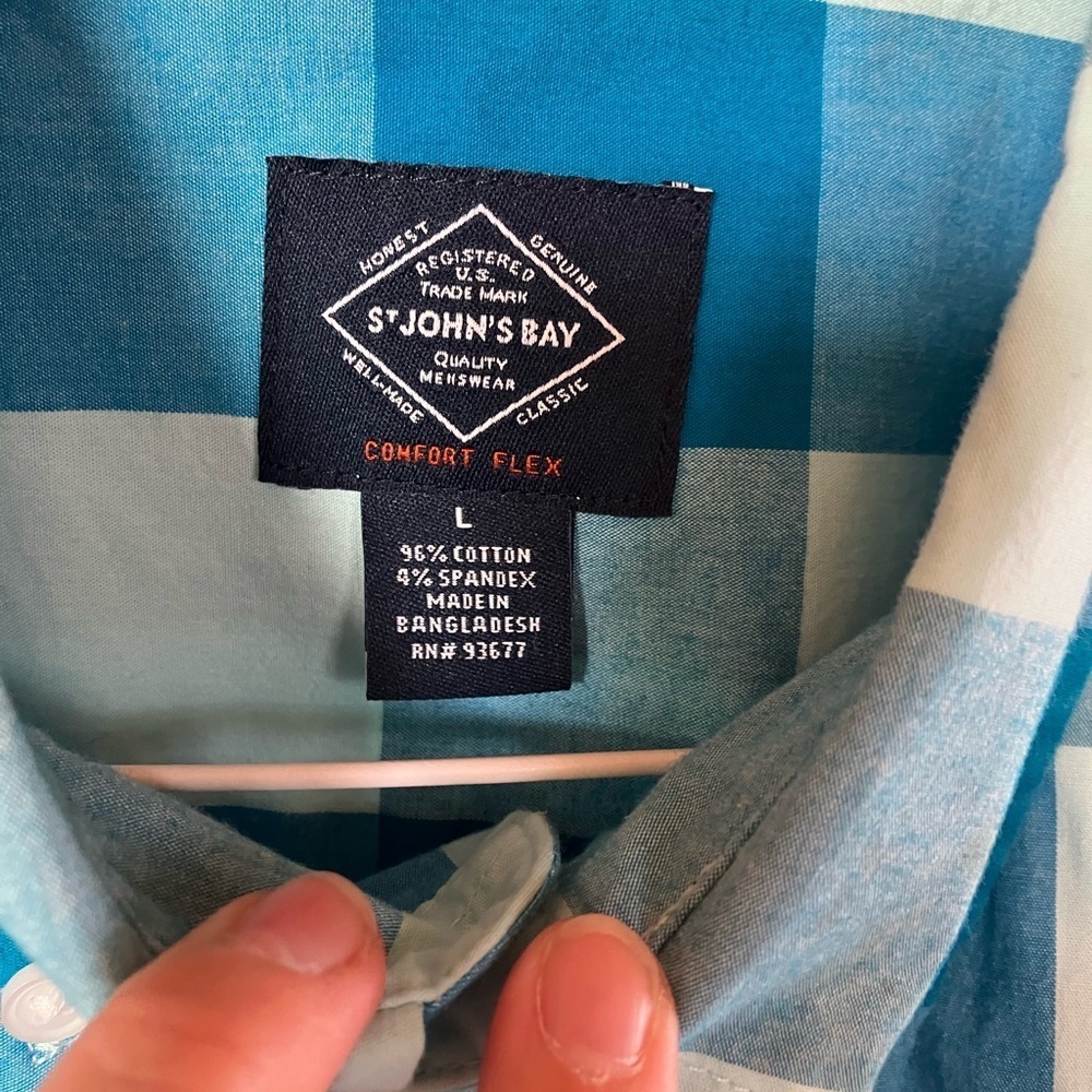Men's Blue Checkered Shirt - Picture 2 of 4
